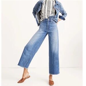 Madewell Wide Leg Crop in Finney wash